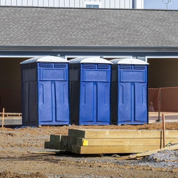 Heavy-duty construction site porta potty in Warner Robins, Georgia